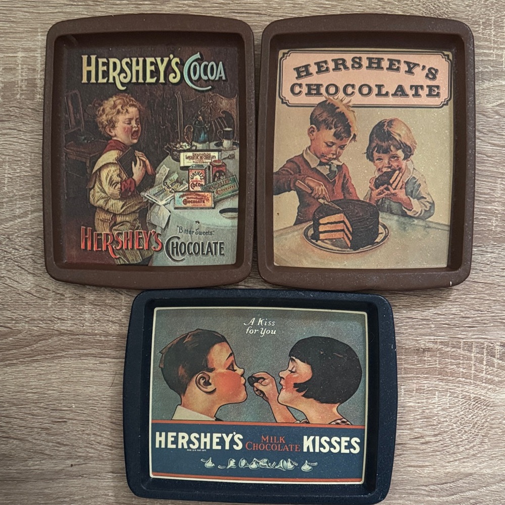 Vintage Hershey’s Advertising Trays Made in England